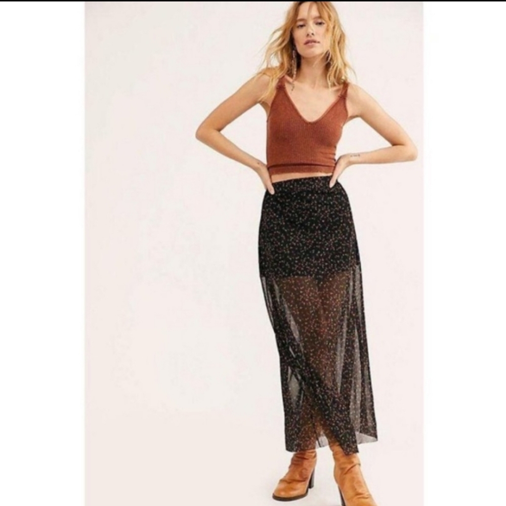 Free People Dark Night Skirt